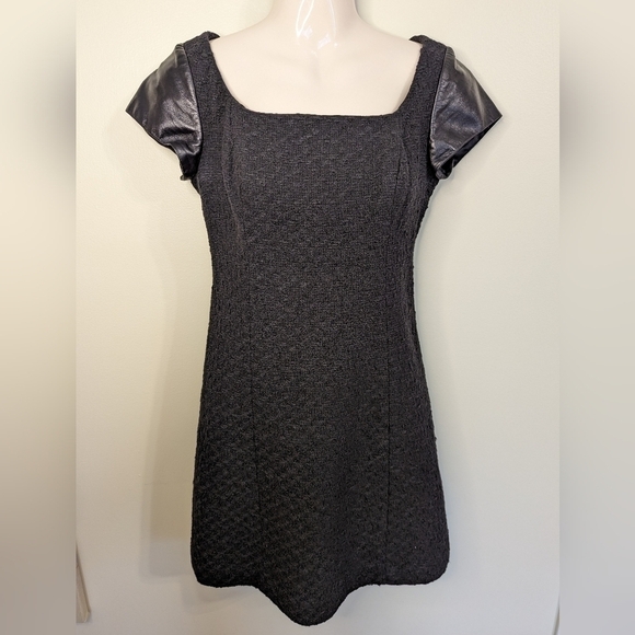 Milly tweed and leather dress black 0 - Picture 3 of 15